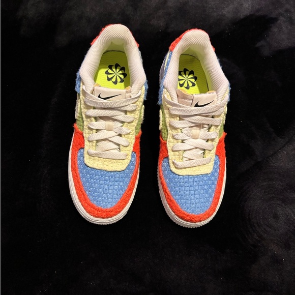 practically brand new NIKE multi-colored “hemp” air force one SNEAKERS size 4Y - Picture 8 of 10